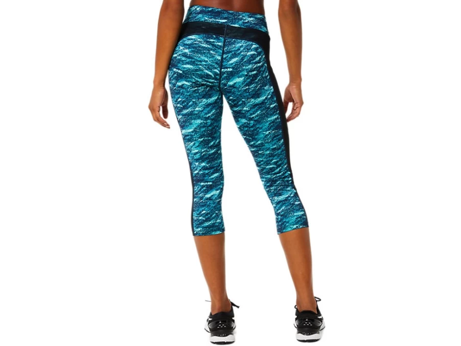 ASICS Women's Kate Pocket Capri Pants in Peacoat/Fresh Ice Multi
