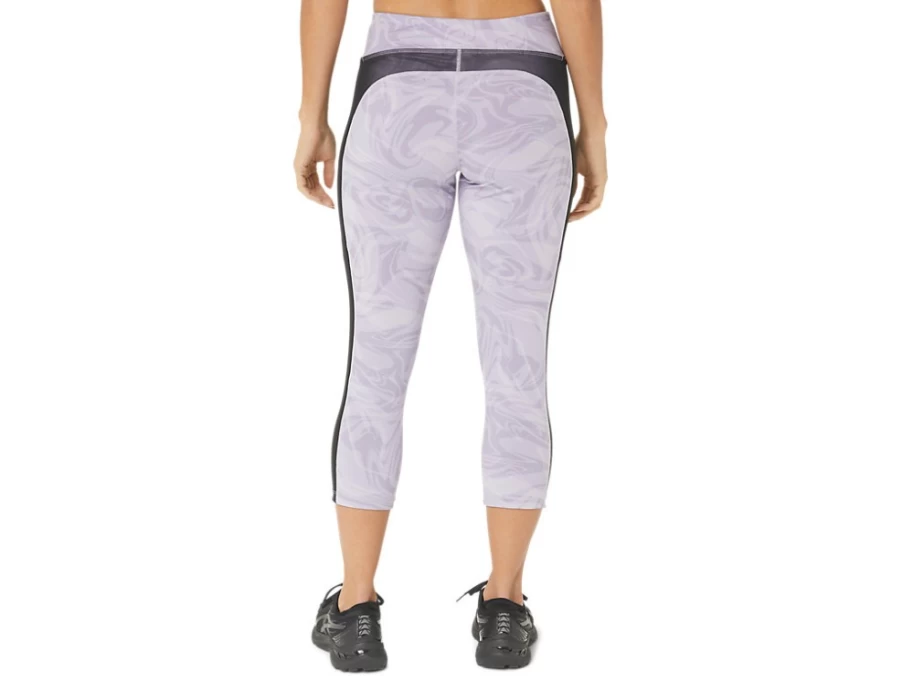 ASICS Women's Kate Pocket Capri Pants in Dusk Violet/Sumi Drop - Lightweight Running Shorts for Women