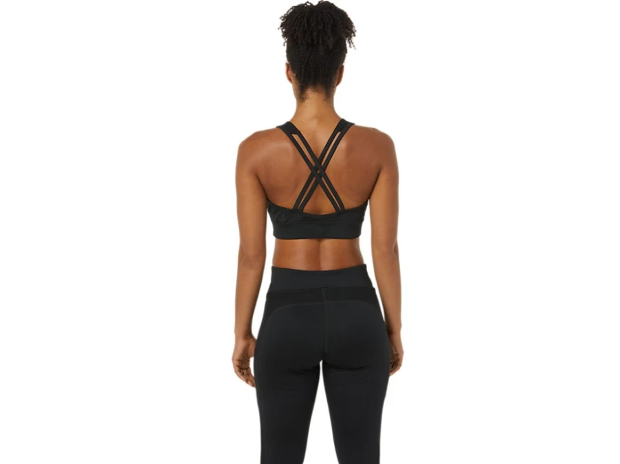 ASICS Women's Performance Black Kate Strappy Sports Bra - Supportive Workout Top
