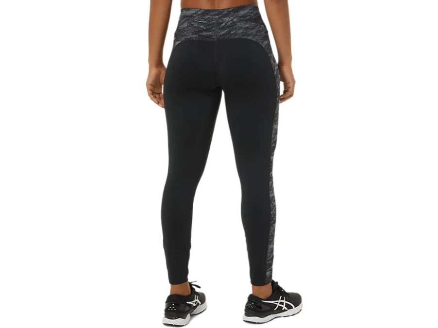 ASICS Women's 7/8 Performance Tight - Performance Black/Grey Multi Workout Leggings