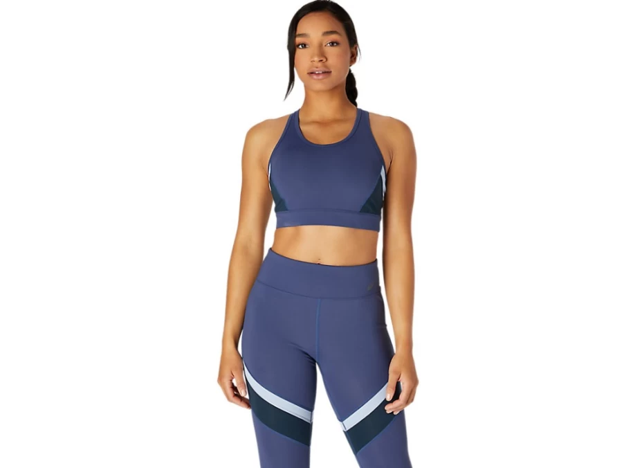 ASICS Women's Thunder Blue Sports Bra - Supportive Activewear for Running & Workouts