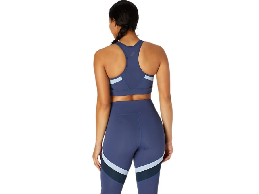 ASICS Women's Thunder Blue Sports Bra - Supportive Activewear for Running & Workouts