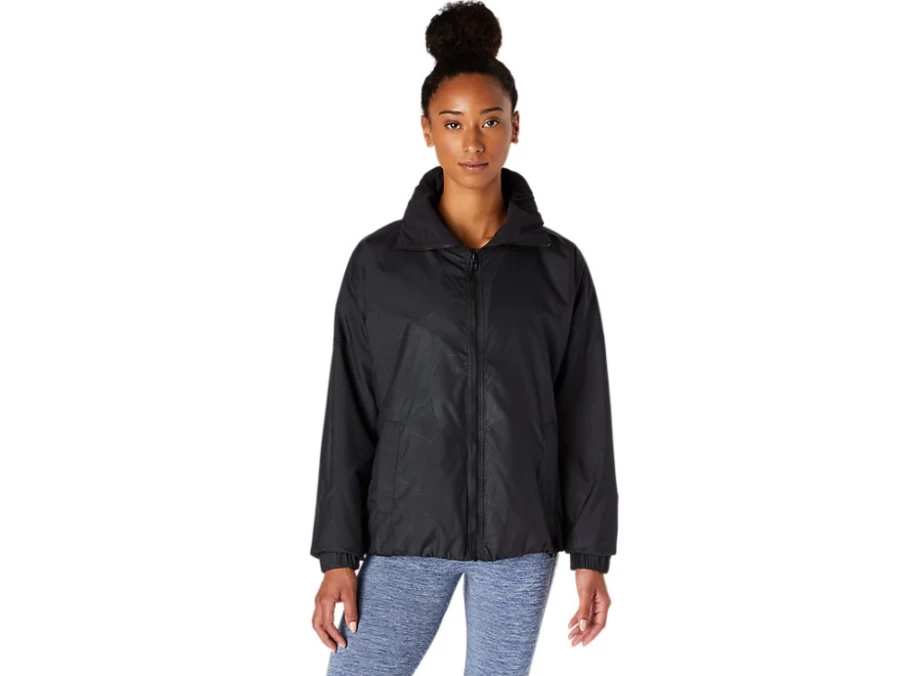 ASICS Women's Performance Black Reversible Jacket - Lightweight Windbreaker for Running & Training
