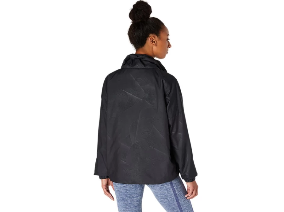 ASICS Women's Performance Black Reversible Jacket - Lightweight Windbreaker for Running & Training