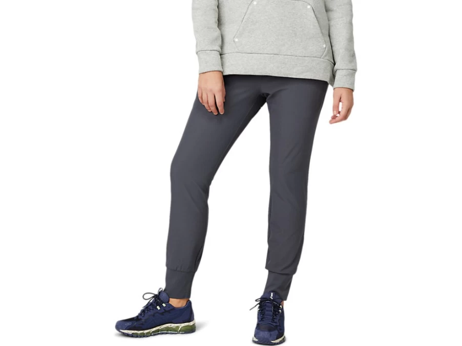 ASICS Women's Carrier Grey Stretch Tapered Pants - Comfort Fit Athletic Trousers