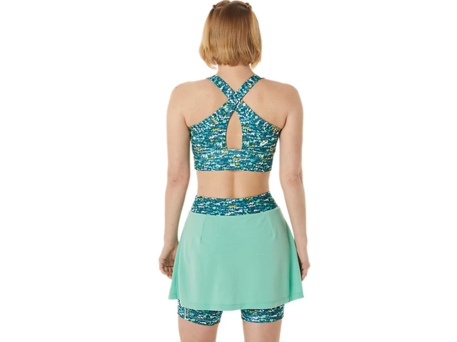 ASICS Women's STRONG 92 Printed Sports Bra - Tennis Japan Brushed AOP Soothing Sea Design