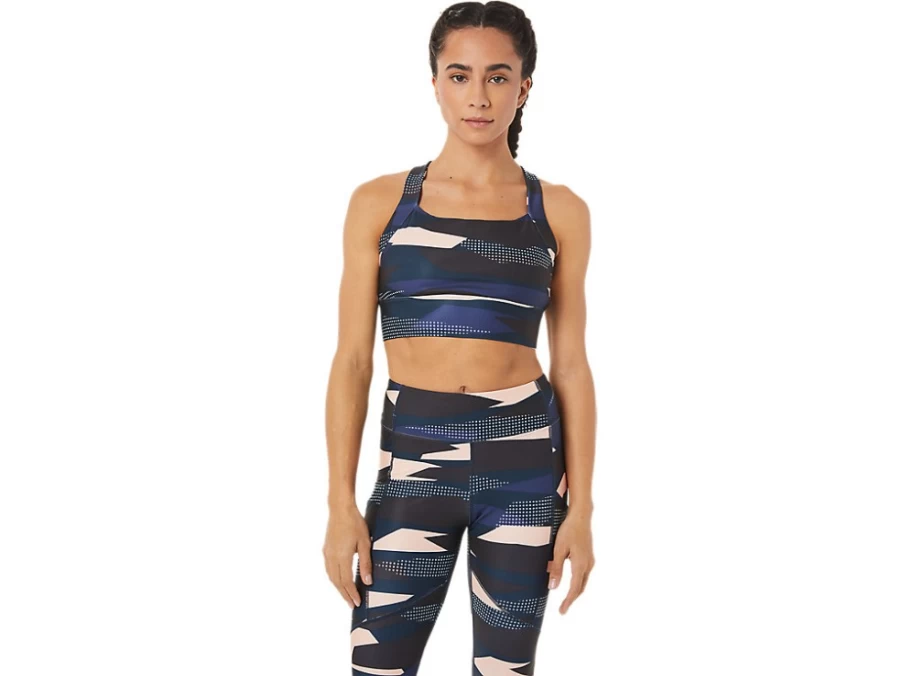 ASICS Women's Breeze Print Strong Support Sports Bra - 92 Printed Design for Active Lifestyles
