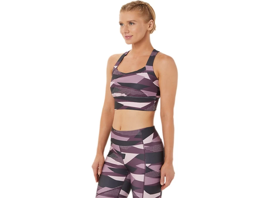 ASICS Women's Barely Rose Print Strong Support Sports Bra - 92 Printed Design