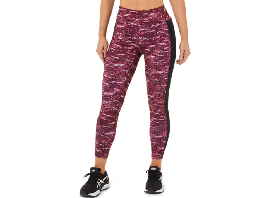 ASICS Women's Kate 7/8 Tight - Deep Mars/Mist Multi - High-Performance Workout Leggings