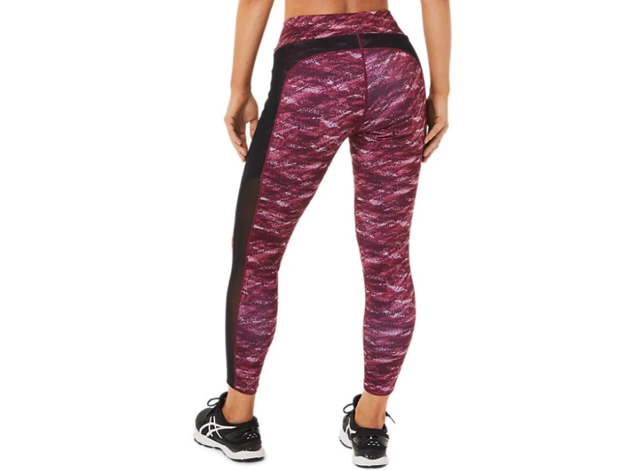 ASICS Women's Kate 7/8 Tight - Deep Mars/Mist Multi - High-Performance Workout Leggings