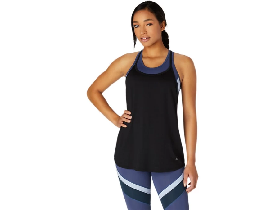 ASICS Women's Performance Black Tank Top – Lightweight Workout Shirt