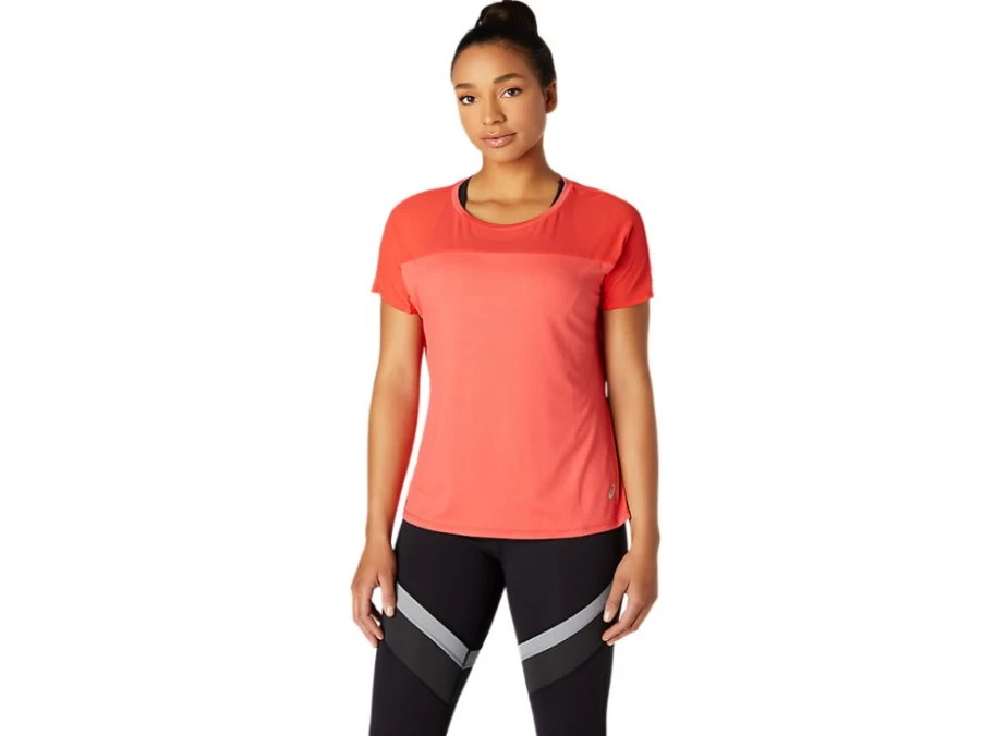 ASICS Women's Pink Grapefruit Top - Lightweight Athletic Shirt for Running & Training