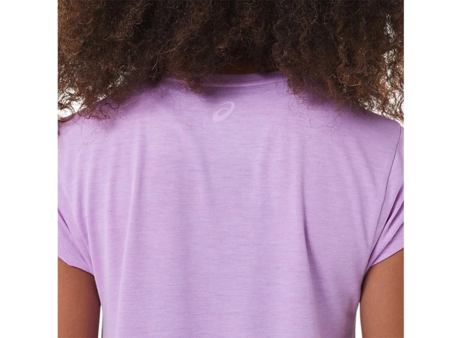 ASICS Women's Lavender Glow Heather V-Neck Top - Soft Casual Tee
