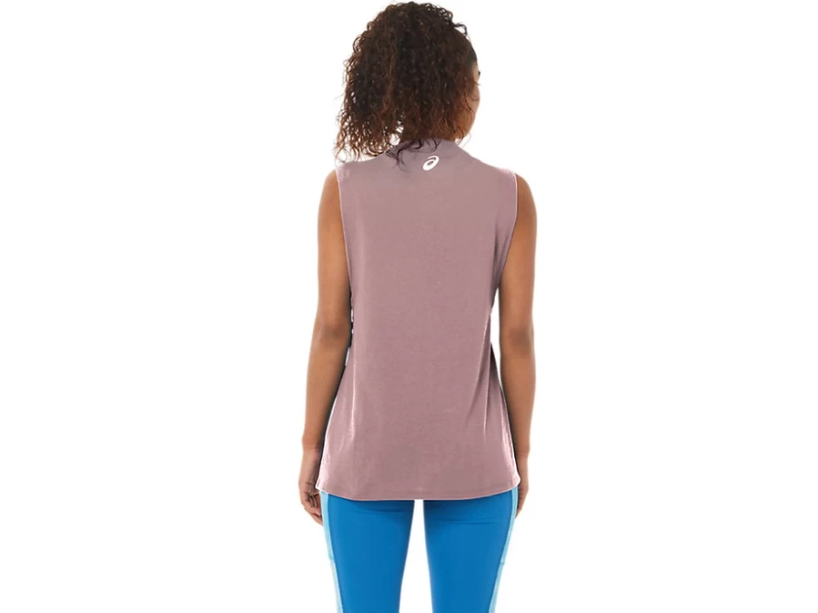 ASICS Women's Sound Mind Sound Body Tank Top - Ginger Peach Heather Athletic Workout Shirt