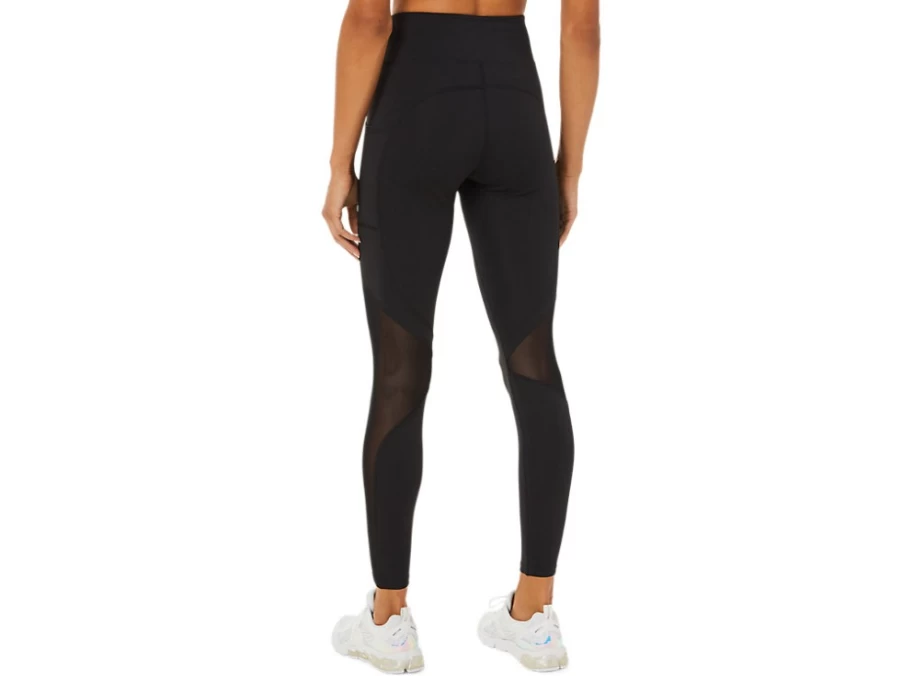 ASICS Women's Performance Black Mesh Block Tight – Breathable Running Tights for Women