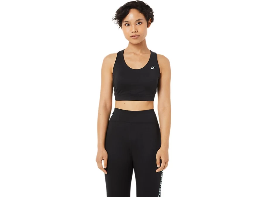 ASICS Women's Performance Black Cross Back Strapped Sports Bra