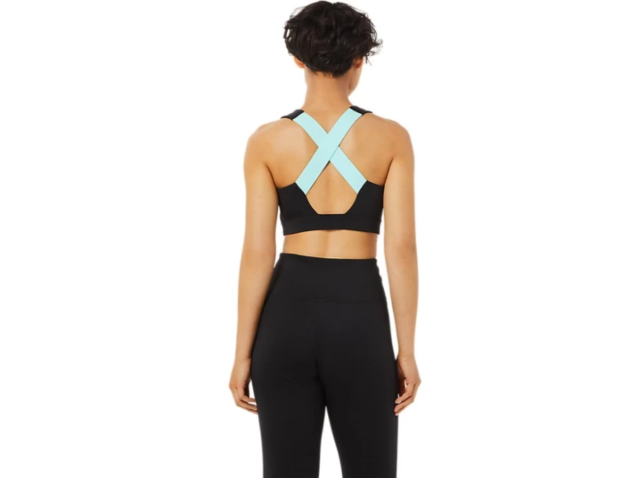 ASICS Women's Performance Black Cross Back Strapped Sports Bra