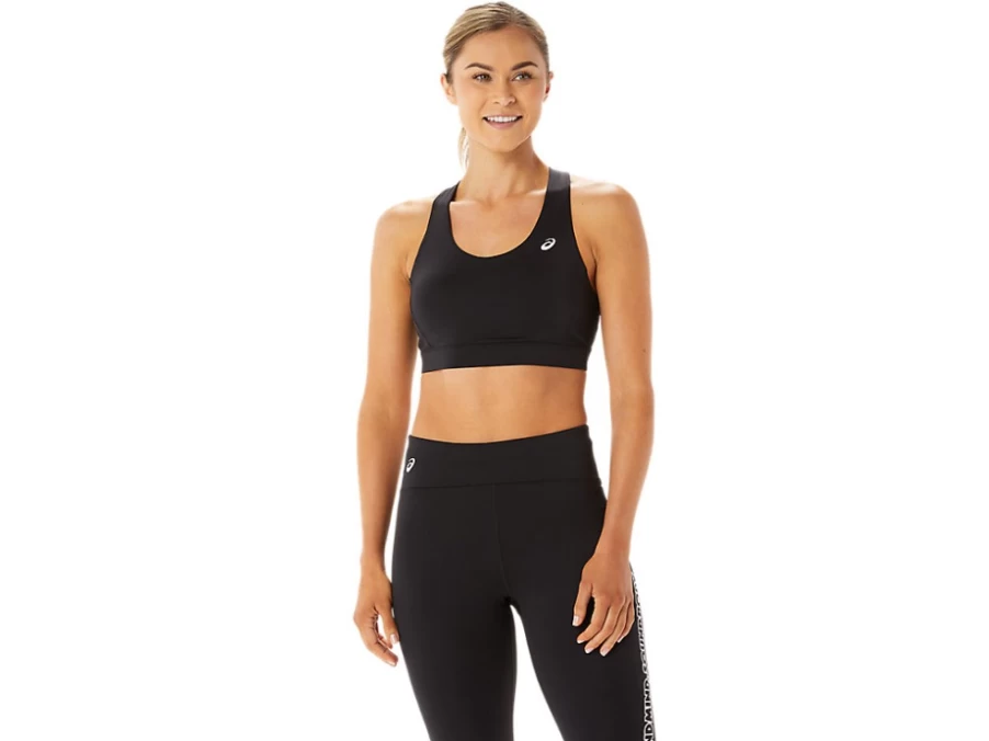 ASICS Women's Cross Back Strapped Sports Bra - Performance Black/Smoke Grey