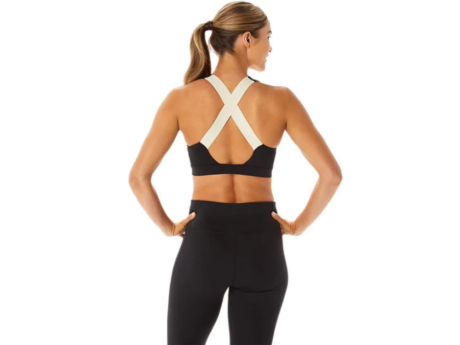 ASICS Women's Cross Back Strapped Sports Bra - Performance Black/Smoke Grey