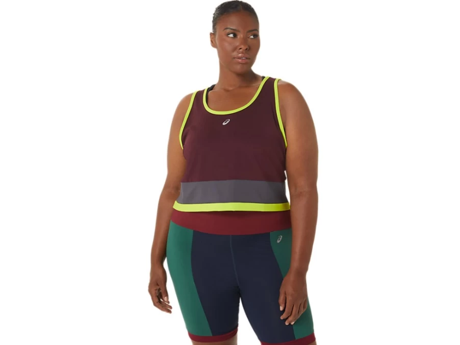 ASICS Women's Maroon/Steel Grey RePurposed Strong Tank Top - Athletic Performance Apparel