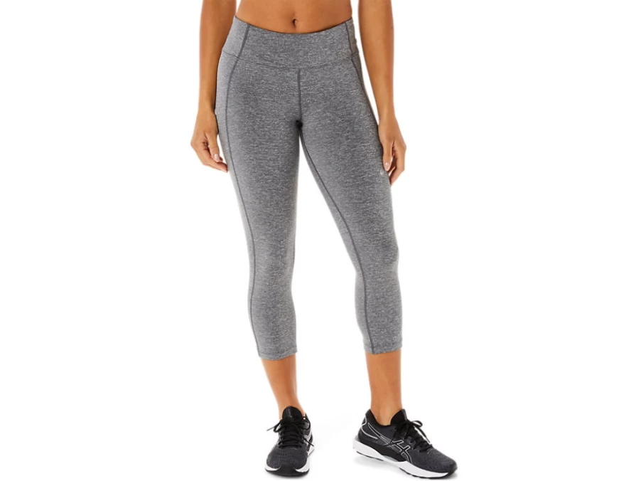 ASICS Women's W Performance Capri in Dark Heather Grey - Running & Training Tights