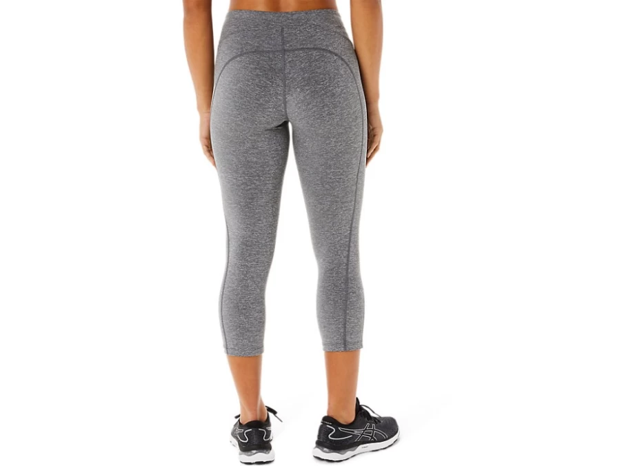 ASICS Women's W Performance Capri in Dark Heather Grey - Running & Training Tights