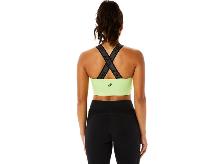 ASICS Women's SANA Bra - Lime Green Sports Bra for Fitness & Comfort