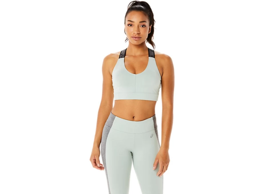 ASICS Women's Sana Bra - Lichen Rock Color - Comfortable Fit Sports Bra for Women
