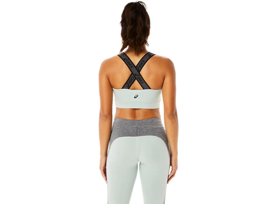 ASICS Women's Sana Bra - Lichen Rock Color - Comfortable Fit Sports Bra for Women