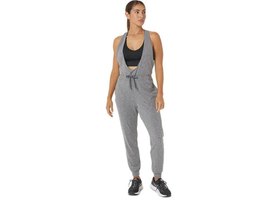 ASICS Women's Dark Grey Heather RePurposed Jumpsuit - The New Strong Sustainable Style