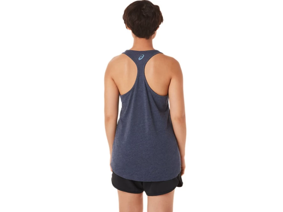 ASICS Women's Run Around the Sun Racerback Tank Top - Peacoat Heather