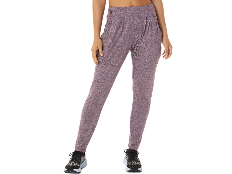 ASICS Women's Deep Mars Heather Soft Stretch Knit Pants - Comfortable Athletic Fit