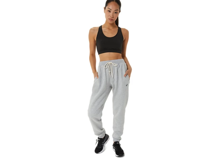 ASICS Women's Light Grey Heather Sunday Sana Fleece Jogger Pants