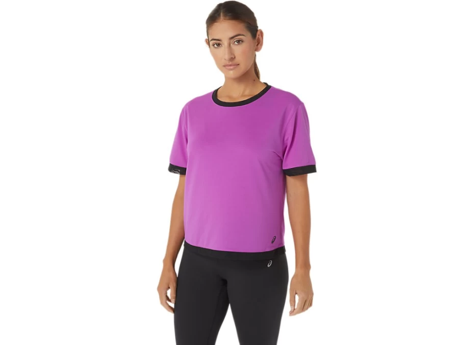 ASICS Women's Kate Mesh Short Sleeve Shirt in Orchid - Lightweight Breathable Running Top