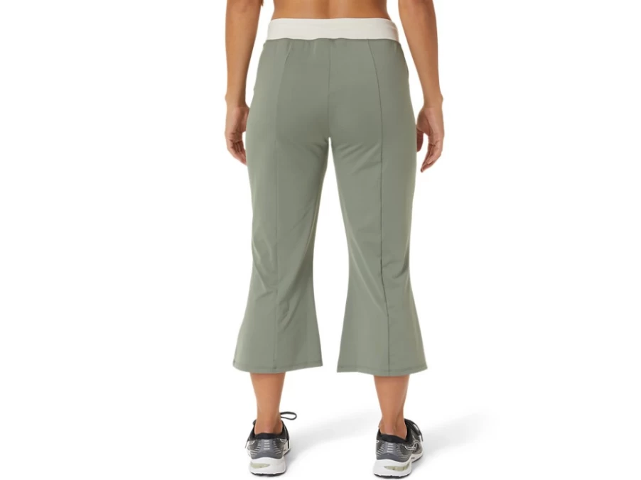 ASICS Women's Lichen Green/Birch Repurposed Flare Pants - Sustainable Style