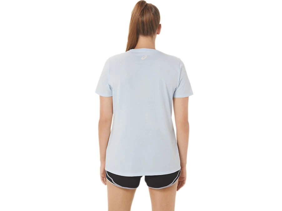 ASICS Women's Soft Sky V-Neck Stripes Athletic Top
