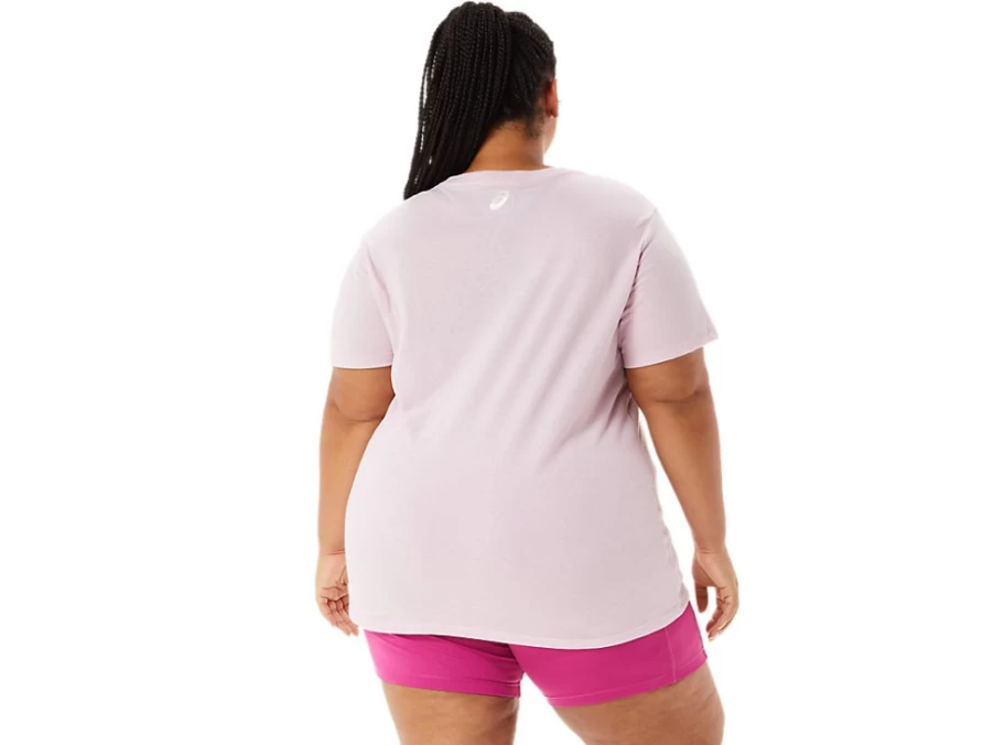 ASICS Women's Barely Rose Stripes V-Neck T-Shirt