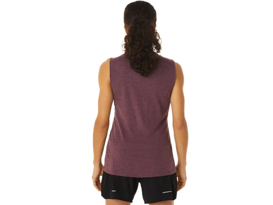 ASICS Women's Deep Mars Heather Muscle Tank Top for Mountain Training