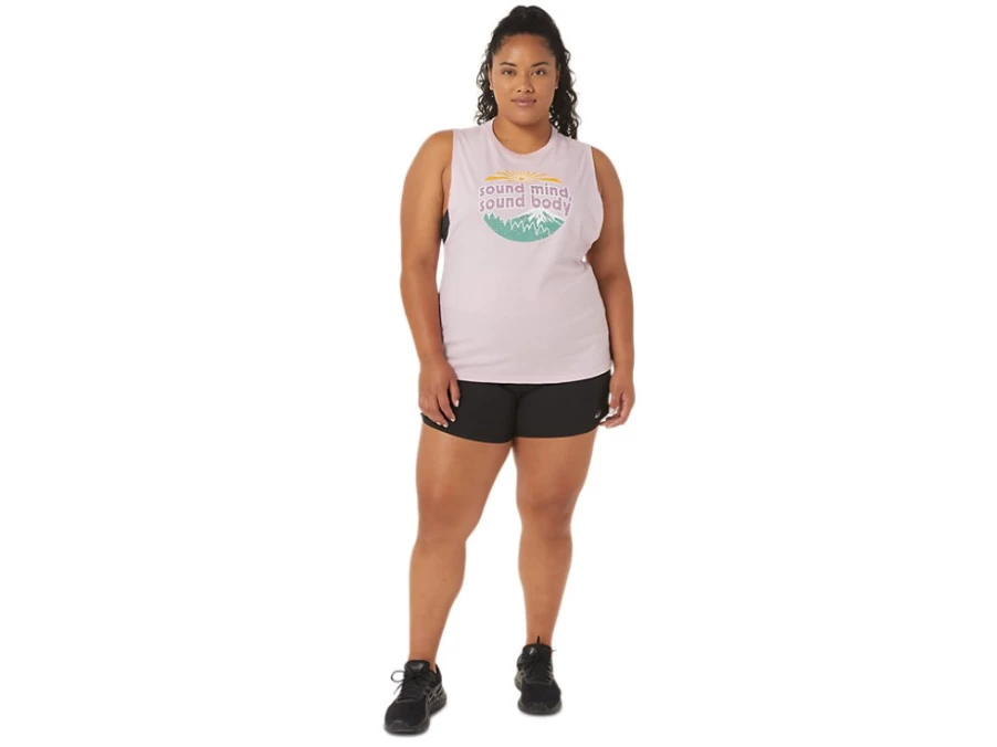 ASICS Women's Barely Rose Muscle Tank Top for Mountain Training & Workouts