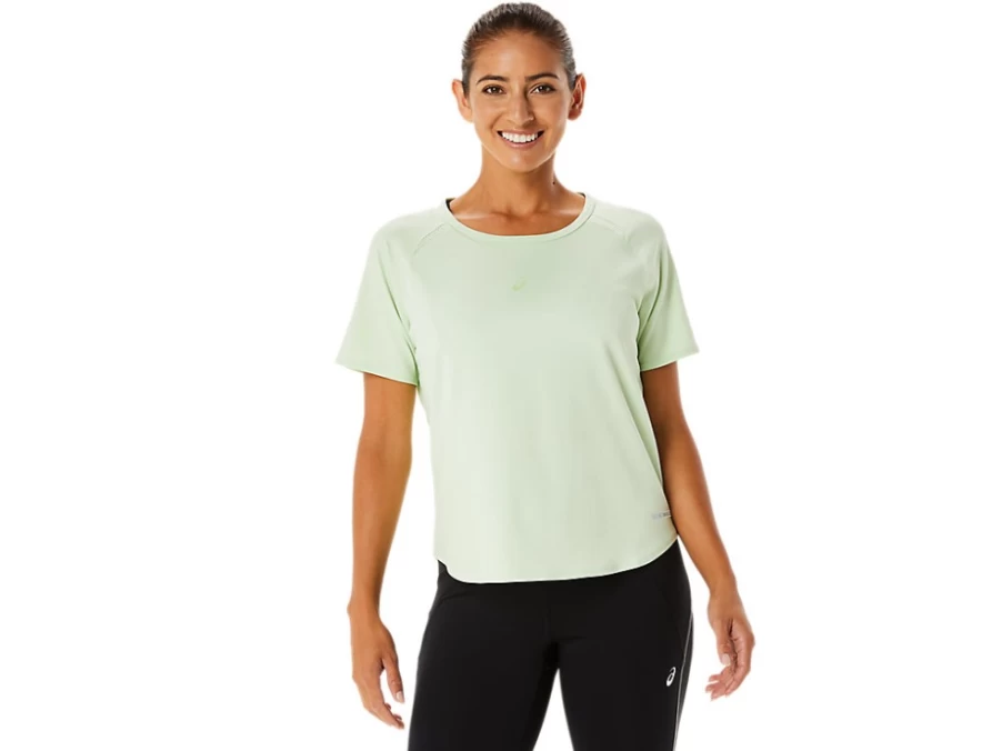 ASICS Women's Whisper Green Actibreeze Short Sleeve Top – Lightweight & Breathable Activewear
