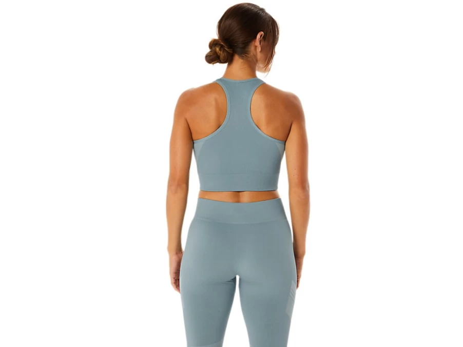 ASICS Women's Light Steel Seamless Nagino Flex Bra - Comfortable Supportive Sports Bra