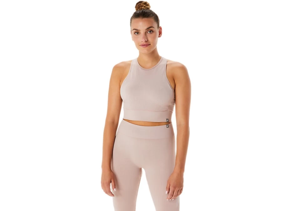 ASICS Women's Nagino Flex Seamless Bra in Fawn - Comfortable Supportive Sports Bra