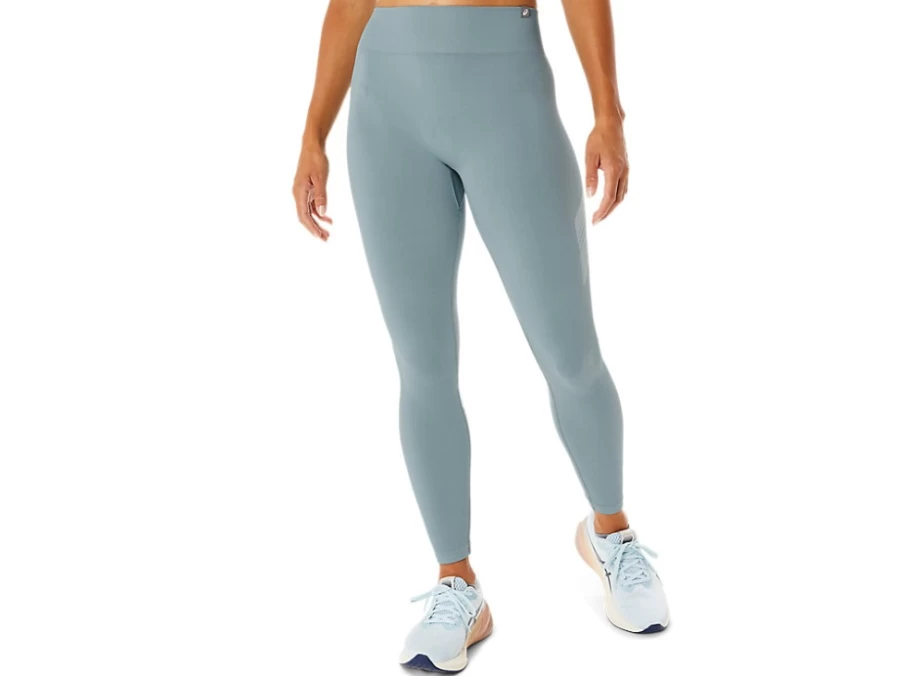 ASICS Women's Light Steel Nagino Flex Seamless Tight - High-Performance Workout Leggings
