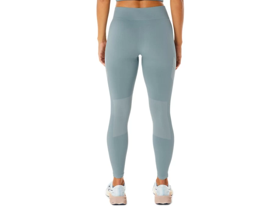 ASICS Women's Light Steel Nagino Flex Seamless Tight - High-Performance Workout Leggings