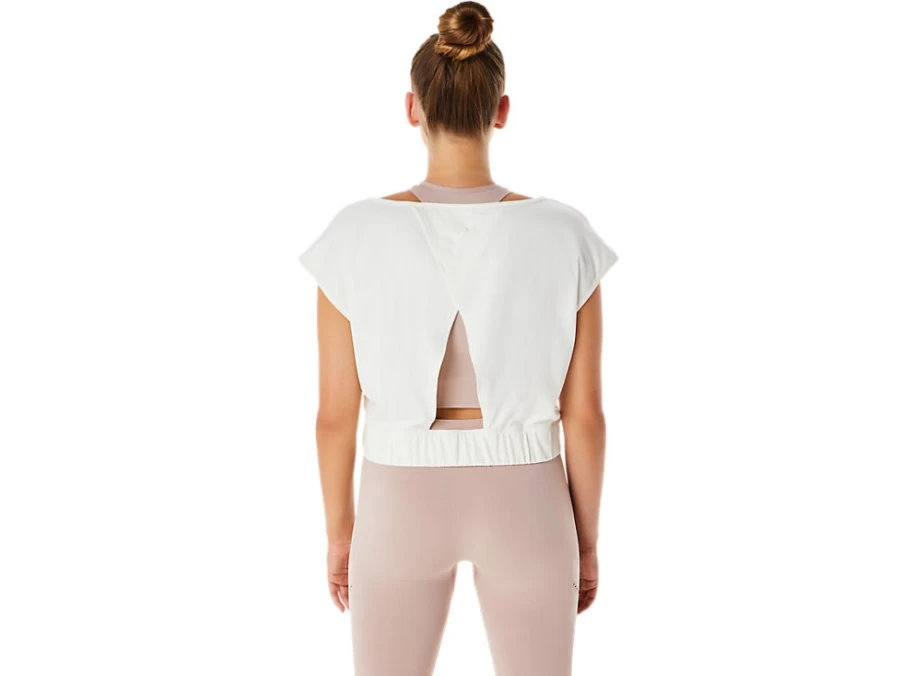 ASICS Women's Cream Nagino Flex Short Sleeve Top