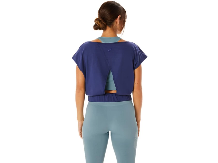 ASICS Women's Indigo Blue Nagino Flex Short Sleeve Top