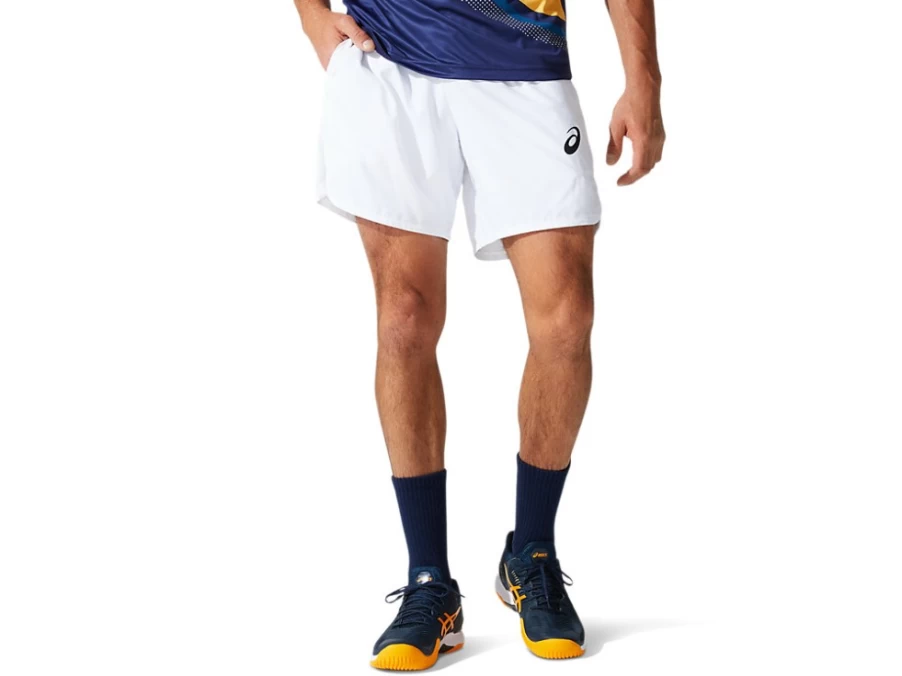 ASICS Men's Match 7-Inch Shorts in Brilliant White - Lightweight Running Shorts for Men