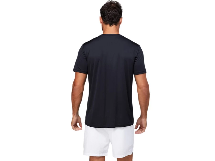 ASICS Men's Performance Black Graphic Tee - Athletic Casual Short Sleeve Shirt
