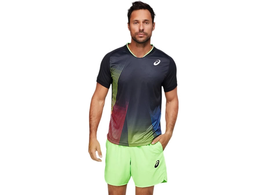 ASICS Men's Match Graphic Tee in Performance Black - Stylish Casual T-Shirt for Men