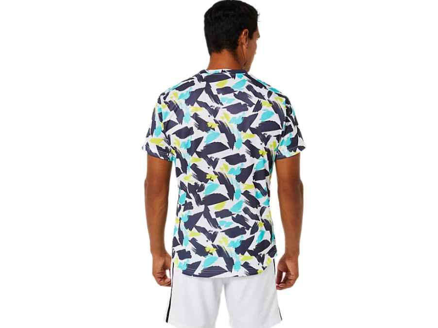 ASICS Men's Match Graphic Short Sleeve T-Shirt - Brilliant White